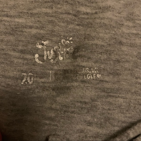 💥 Justice Girls Size 20 Plus SS Shirt - Picture 6 of 9